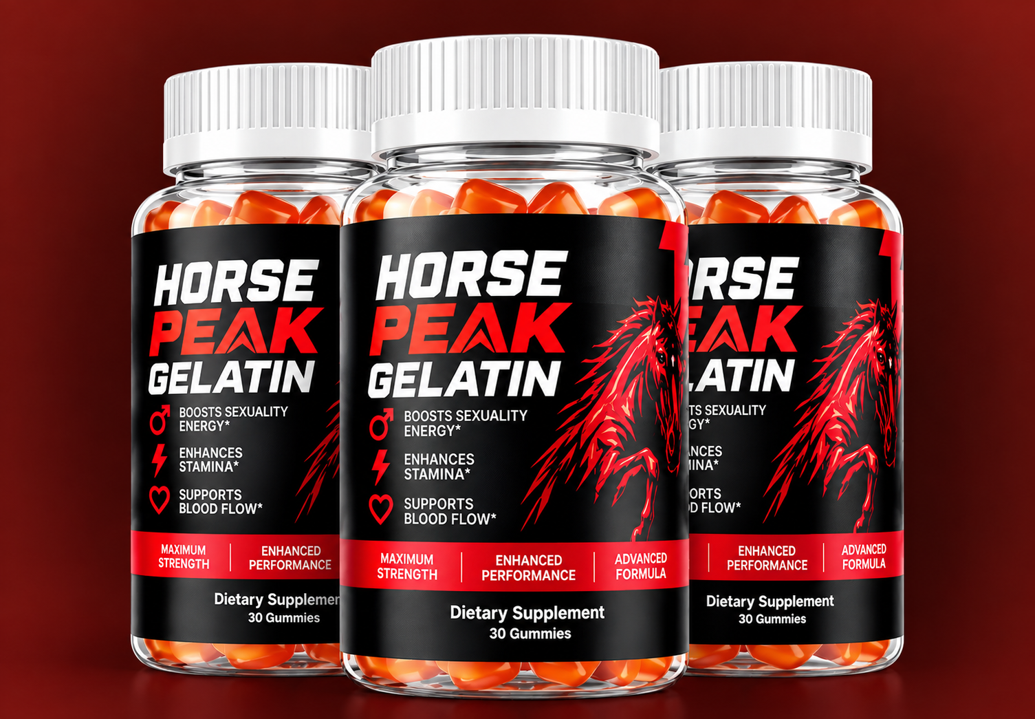 Horse Peak Gelatin supplement bottles
